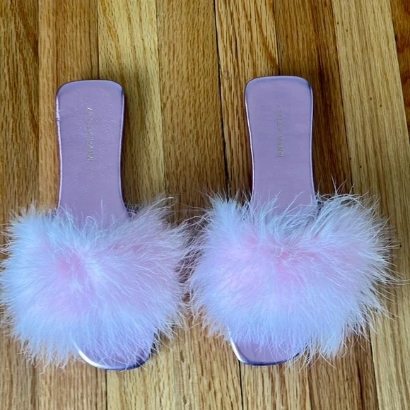 Azalea wang pammy feather sandal women’s size 7.5 - Picture 2 of 6